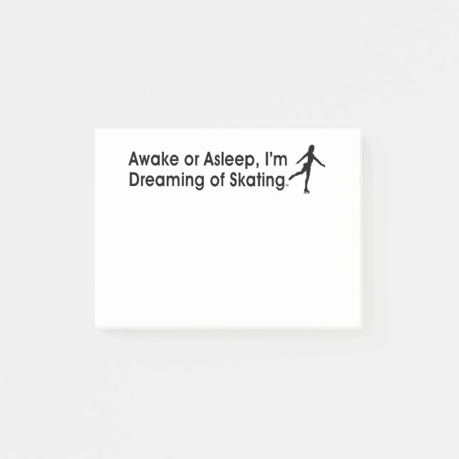 BÄSTA drömma av att åka skridskor Post-it Block (Framsida)