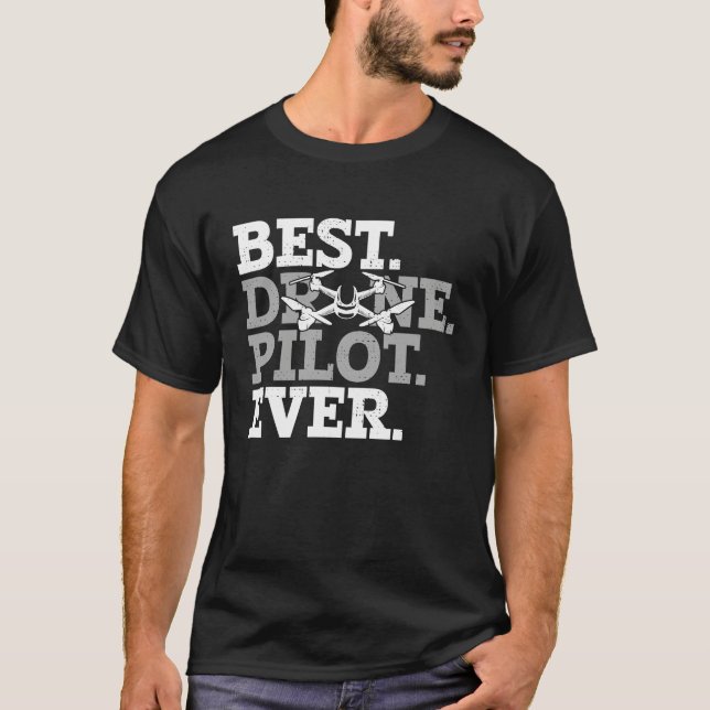 Bästa drönarpilot någonsin FAA-certifierad kommers T Shirt (Framsida)