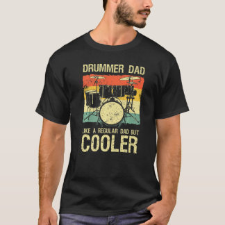 Bästa Drummer Pappa För manar Far Music Drums Set T Shirt