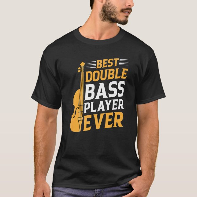 Bästa Dubbla Bass Player-Dubblan någonsin Dubbla B T Shirt (Framsida)