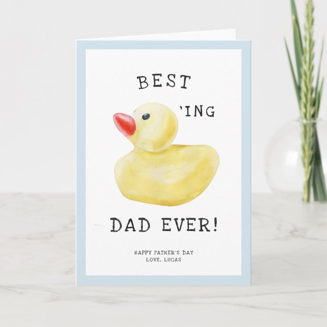 Bästa Ducking Pappa någonsin | Fars dag-kort Kort (Framsida)