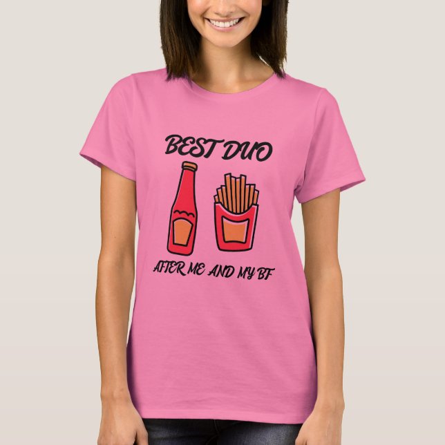 Bästa duo efter mig och min BF-roliga T-shirt (Framsida)