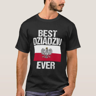 Bästa Dziadziu någonsin polsk morfar för Polen-Fla T Shirt