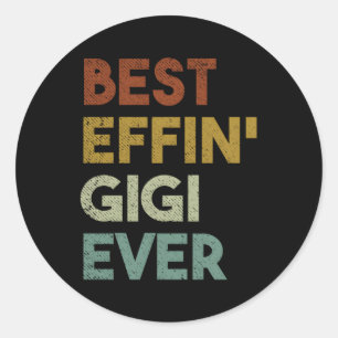 Bästa effekten Gigi nånsin för mormor Runt Klistermärke