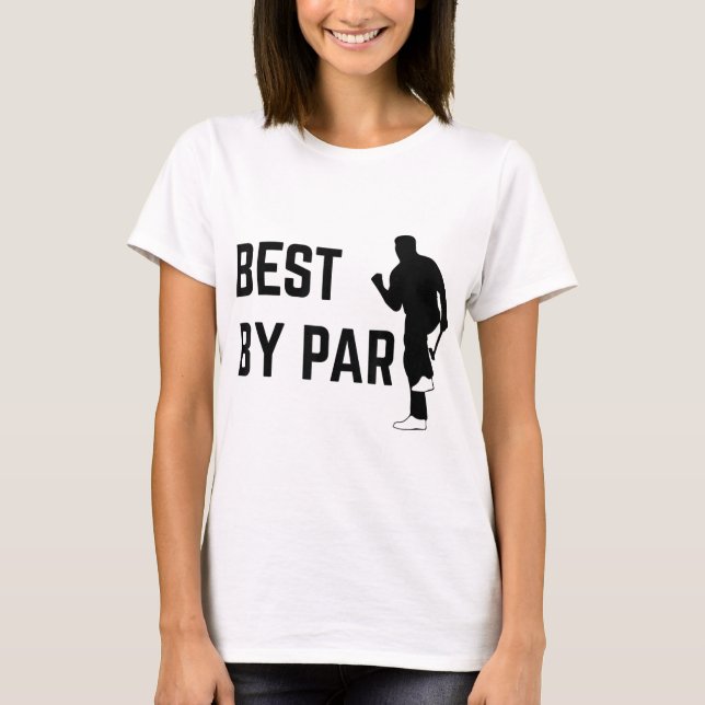 Bästa efter pars Fars dag Golf T Shirt (Framsida)