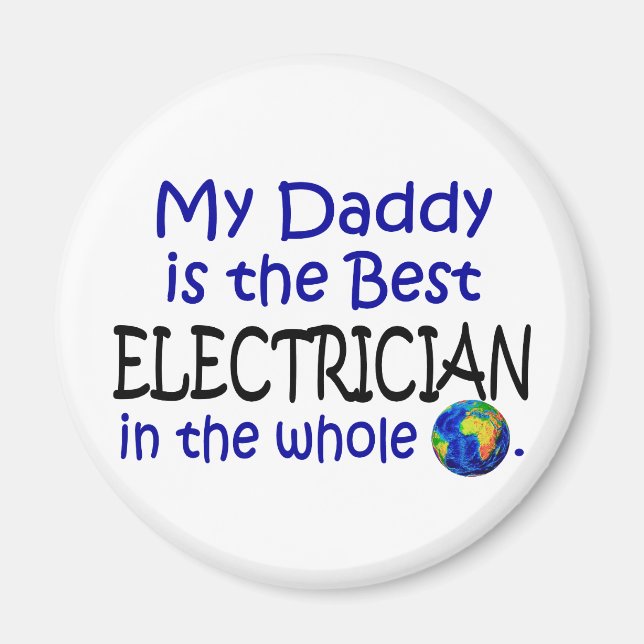 Bästa elektriker i världen (pappa) magnet (Framsidan)