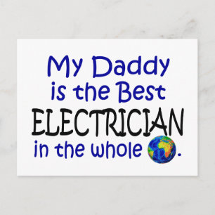 Bästa elektriker i världen (pappa) vykort