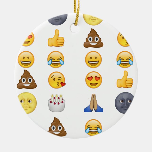 Bästa emojisamling julgransprydnad keramik (Framsidan)