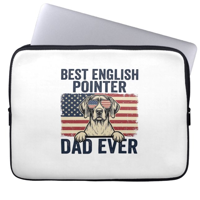 Bästa engelska pointer pappa någonsin Patriotisk h Laptop Fodral (Framsidan)