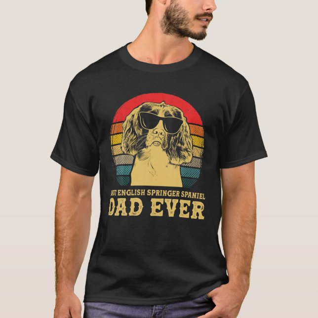 Bästa engelska Springer Spain Pappa någonsin-Hundä T Shirt (Framsida)
