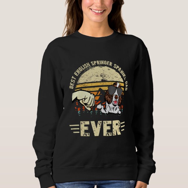 Bästa engelska Springer Spain Pappa någonsin Sunse T Shirt (Framsida)