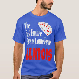 Bästa Euchre-spelare-Komen från Illinois Funny G T Shirt