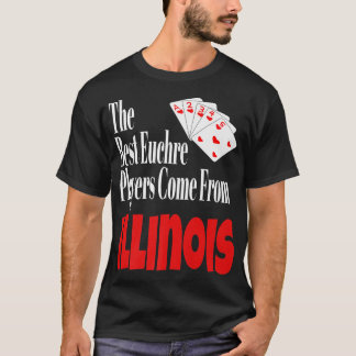 Bästa Euchre-spelare-Komen från Illinois Funny G T Shirt