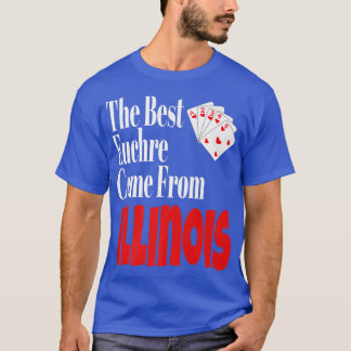 Bästa Euchre-spelare-Komen från Illinois Funny G T Shirt