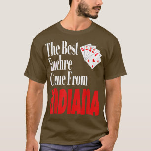 Bästa Euchre-spelare-Komen från Indiana Funny Ga T Shirt