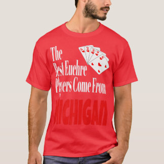 Bästa Euchre-spelare-Komen från Michigan Funny G T Shirt