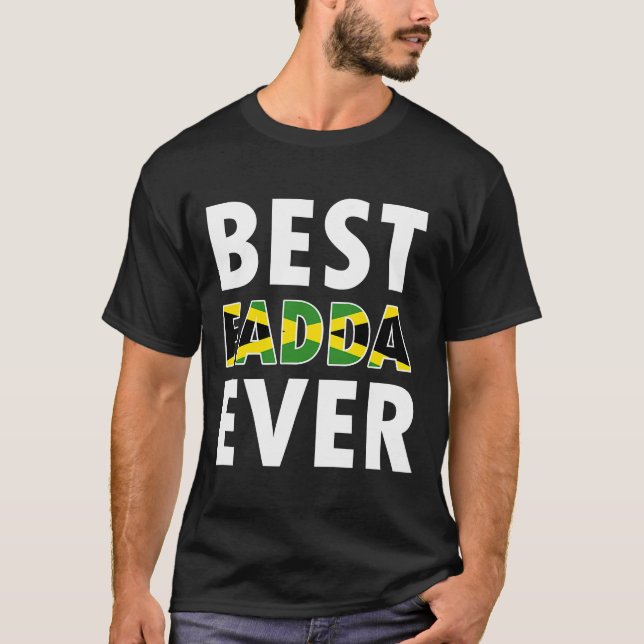 Bästa Fadda All Funny Jamaican Pappa Fars dag Gif T Shirt (Framsida)