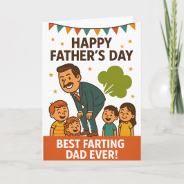 Bästa fadern som pruttar någonsin Glad fars dag Kort
