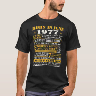 Bästa fakta från juni 1977 44:e födelsedagen S T Shirt