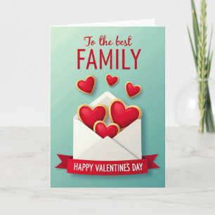 Bästa familjen Alla hjärtens dag-kort Kort