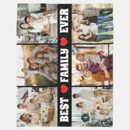 Bästa familjen någonsin 6-foto collage fleecefilt