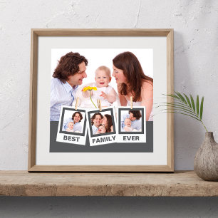 Bästa familjen någonsin Anpassad Instagram 4 Foto  Poster