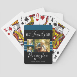 Bästa familjen någonsin Anpassat namn för fotosaml Casinokort