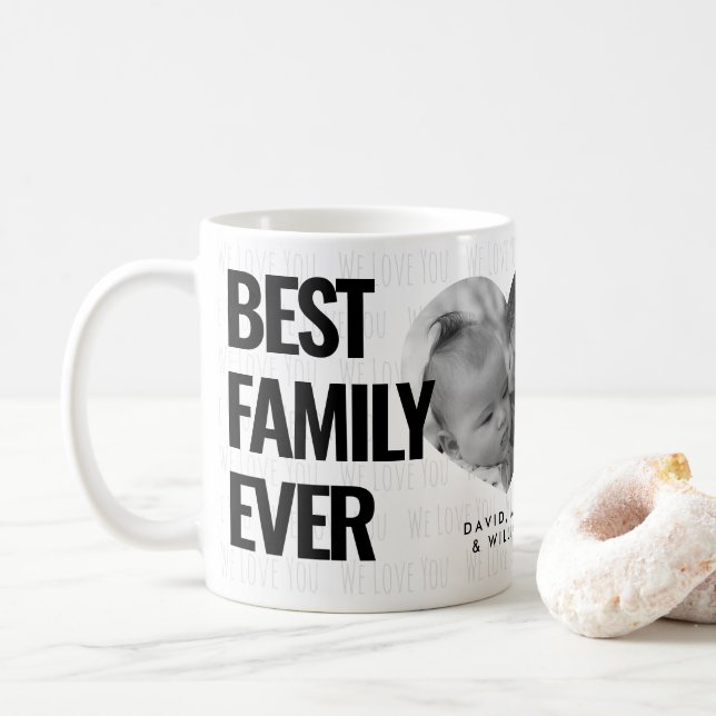 Bästa familjens fotosamling och Anpassningsbar-tex Kaffemugg (Med munk)