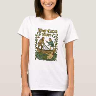 Bästa fångst någonsin - medeltida fiskespel t shirt