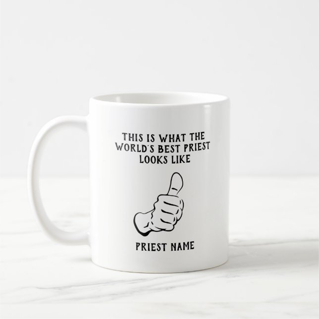 BÄSTA Fantastisk nummer 1, världens bästa Priest G Kaffemugg (Vänster)