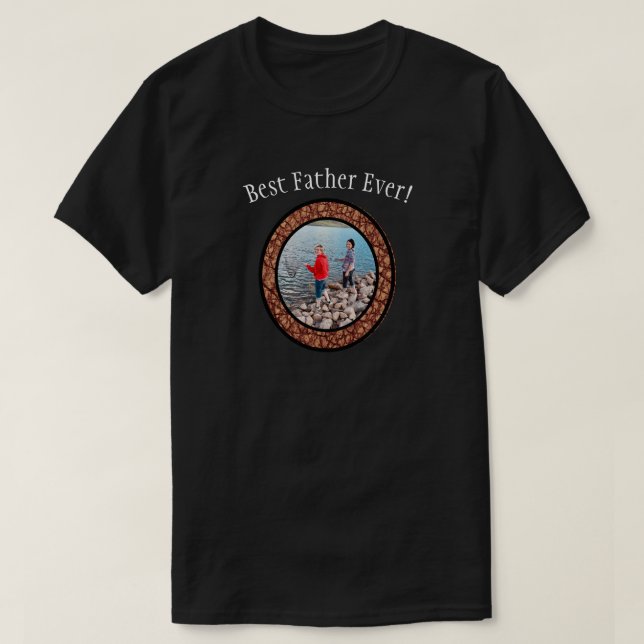 Bästa Far-familjens foto-Anpassningsbar T-Shirt (Design framsida)