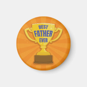 Bästa Far någonsin Retro Trophy Kopp för Pappa, pa Magnet