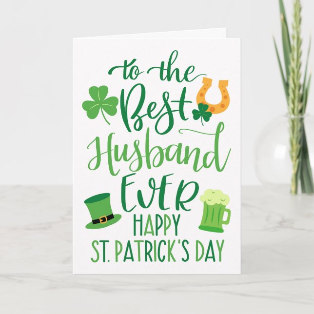 Bästa Far någonsin-St patrick's day-typografi Kort (Framsida)