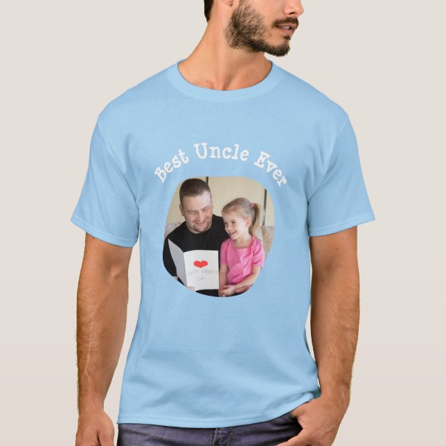 Bästa farbror Aldrig ladda upp din kvadratisk fami T Shirt (Framsida)