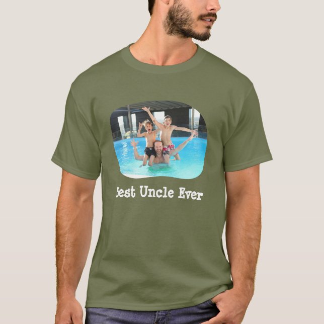 Bästa farbror Aldrig ladda upp ditt vågrät-foto T Shirt (Framsida)
