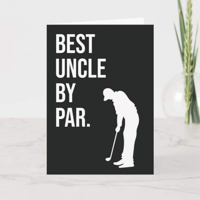 Bästa Farbror Av Par Roliga Golfkort Humor Golfare Kort (Framsida)