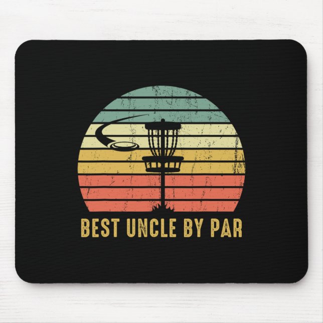 Bästa farbror by Par Funny Disk Golf Gift För mana Musmatta (Framsidan)