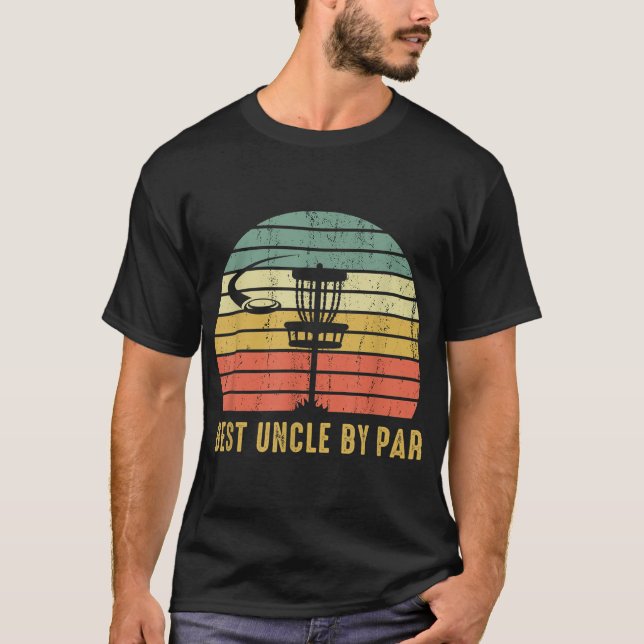 Bästa farbror by Par Funny Disk Golf Gift För mana T Shirt (Framsida)