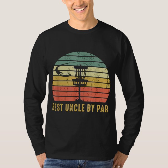 Bästa farbror by Par Funny Disk Golf Gift För mana T Shirt (Framsida)