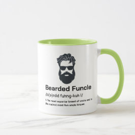 Bästa farbror Definition Funny Bearded Funcle Mugg
