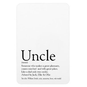 Bästa farbror Funcle Definition Snälla Magnet