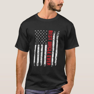 Bästa farbror någonsin American Flagga Tshirt Gift T Shirt