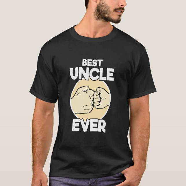Bästa farbror någonsin Fist Bump farbror T Shirt (Framsida)