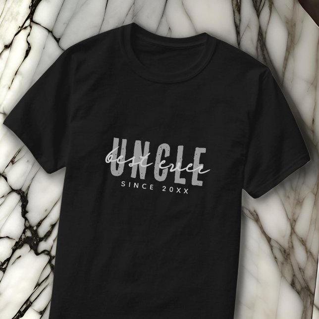 Bästa farbror någonsin Modern Elegant Simple Fars  T Shirt (Skapare uppladdad)