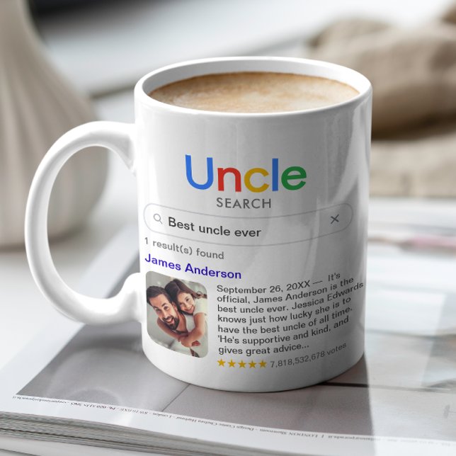 Bästa Farbror Någonsin Sökresultat Bild & Meddelan Kaffemugg (Skapare uppladdad)