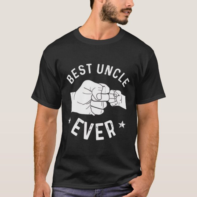 Bästa Farbror Någonsin T-Shirt, Rollig Familjehumo T Shirt (Framsida)