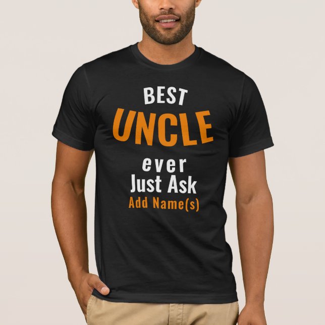 Bästa farbror nånsin. Anpassa T Shirt (Framsida)