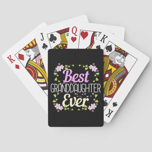 Bästa fardottern någonsin - Blommigt Casinokort (Baksidan)