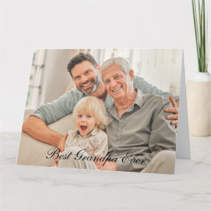 Bästa farfar Aldrig Far dag Pappa pappa Photo Tack Kort