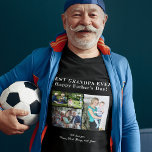 Bästa farfar Aldrig kärlek du har fotokollage svar T Shirt<br><div class="desc">Modern contemporary BEST GRANDPA EVER Lycklig Fars dag 4-familjens fotokollage håller enkel svart och vit t-shirt med en fet typografisk skriptmall.           Skapar din egen med fyra bilder och din text! Du kan ändra textens färg.                  Det kan vara en söt personlig för far eller morfar för Fars dag eller födelsedag.</div>